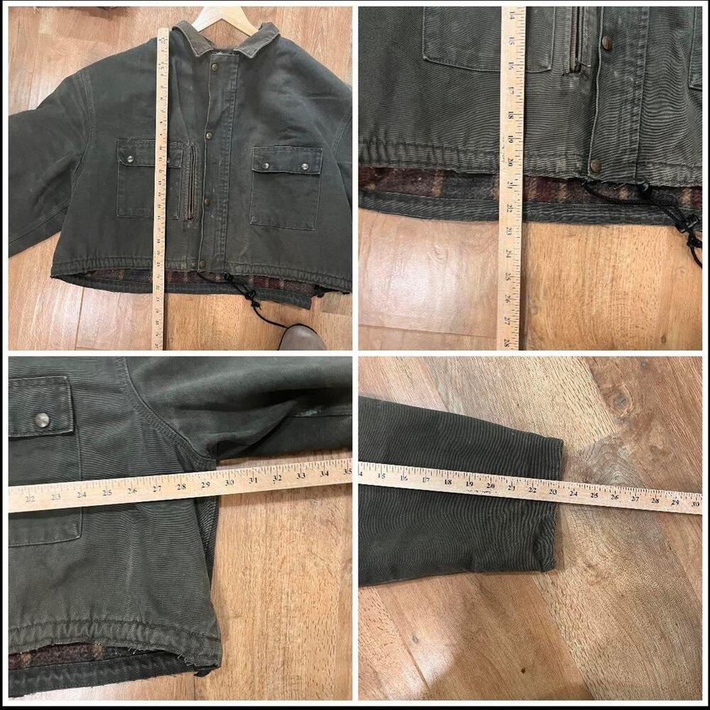 Carhartt MOS Detroit Trucker Jacket Union Duck Canvas Pearl Snap Medium Blanket - Picture 5 of 7